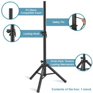 Vondynote Tripod Speaker Stands PA DJ Short Tripod Speaker Stand Slim Mini Speaker Stand, Single