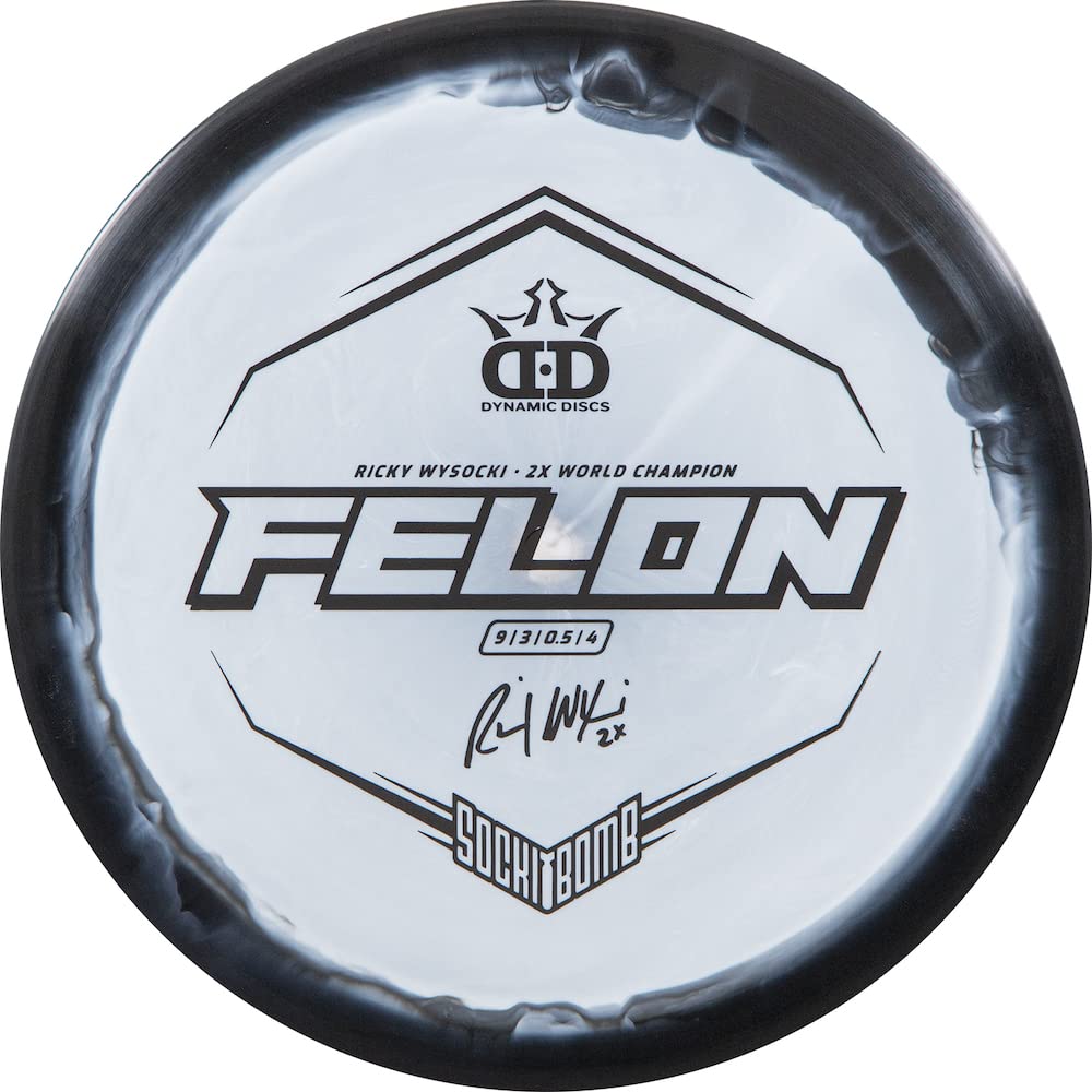 Dynamic Discs Limited Edition Ricky Wysocki Sockibomb Fuzion Orbit Felon Fairway Driver Golf Disc [Colors Will Vary] - 173-176g