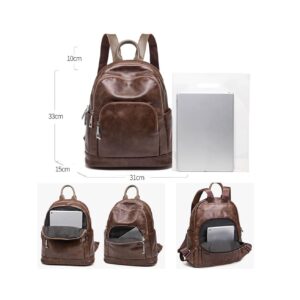 SPYBY Women's Fashion Backpacks Purses, Travel Luggage Bags Wallets, Genuine Leather Casual Daypacks (Color : Brown)