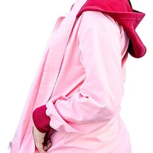 Esther's Story Mastectomy/Breast Surgery Recovery Shirt with Drain Pockets (Medium, Pink Cherry Hood)