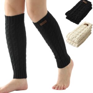 Leg Warmers for Women - Cable Knit Leg Warmers - Knitted Ankle Warmers - Winter Boot Cuffs for Women - Warm Calf Leg Warmers