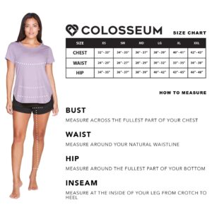 Colosseum Active Women's Myla Short Sleeve Scoop Neck Tee (Amethyst, Large)