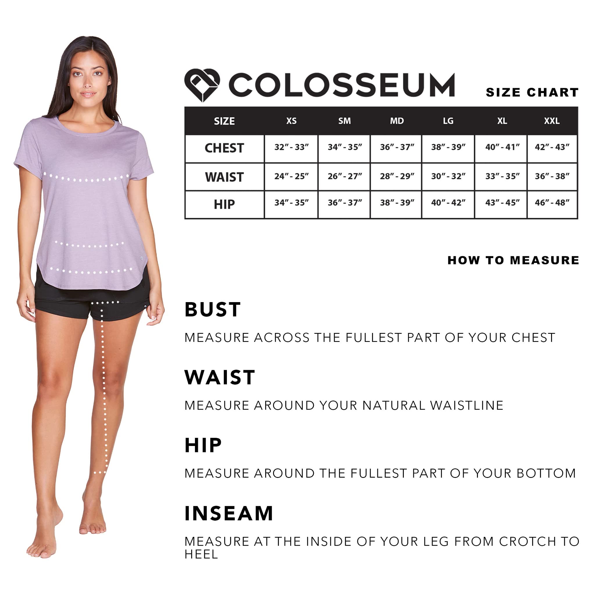 Colosseum Active Women's Myla Short Sleeve Scoop Neck Tee (Amethyst, Large)