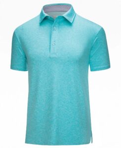 polo shirts for men short sleeve shirts golf shirts for men casual shirts summer t-shirts work shirts for men quick dry shirts outdoor polo shirt water blue