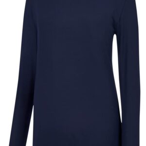 Mizuno womens Long Sleeve Attack Tee Shirt, Navy, X-Small