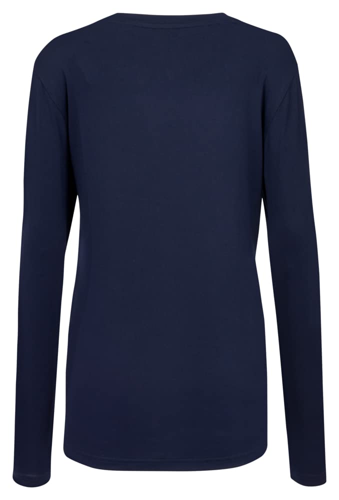 Mizuno womens Long Sleeve Attack Tee Shirt, Navy, X-Small