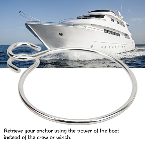 Marine Anchor Ring, 6mm Marine Boat Anchor Ring Stainless Steel Anchor Assist Retrieval Device System Ring Boat Accessories for Boats Yachts Ships