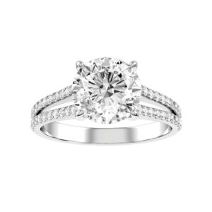 1-3 carat (ctw) center moissanite engagement rings for women 10k 14k 18k gold ring platinum plated silver princess moissanite rings -3923