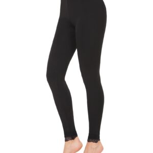 MANCYFIT Womens Thermal Underwear Pants Fleece Lined Leggings Black X-Small