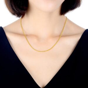 CHOW SANG SANG 999.9 24K Solid Gold Price-by-Weight 10.85g Gold Simple Curb Necklace for Women 09533N | 17.7", (45 CM)