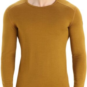 Icebreaker Merino Men's 260 Tech Long Sleeve Crewe Base Layer Tops, Large, Clove