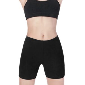 GREUS Plus Size Yoga Shorts for Women Seamless Biker Shorts High Waist Workout Shorts Gym Running Exercise Home 2XL Black