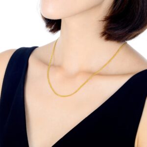 CHOW SANG SANG 999.9 24K Solid Gold Price-by-Weight 10.85g Gold Simple Curb Necklace for Women 09533N | 17.7", (45 CM)