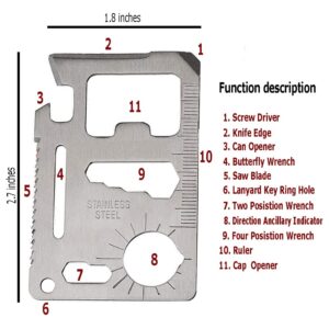 FASPLORE Survival Multi-tool Card and Snowflake Tool Camping Tool EDC Kit Hunting Fishing Hiking Gear