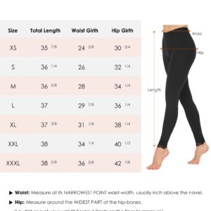 MANCYFIT Womens Thermal Underwear Pants Fleece Lined Leggings Black X-Small