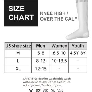 BUENWAZ Knee High American Flag Baseball Socks for Men Athletic Cushioned Patriotic Over the Calf Socks for Softball Football Soccer (Stars & Stripes)