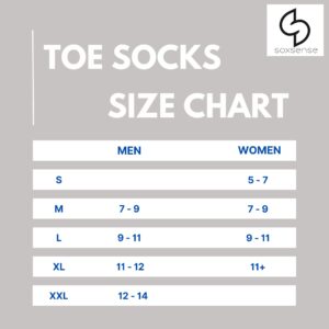 ss soxsense Toe Socks for Men and Women Athletic Running Five Finger Socks with Premium Cotton LightWeight (Size 6-14) (US, Alpha, Large, Regular, Regular, White)