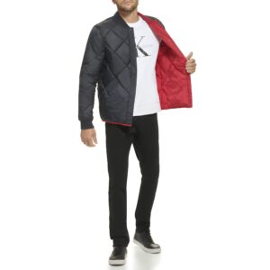 Calvin Klein Men's Reversible Diamond Quilted Jacket, Deep Red, Medium