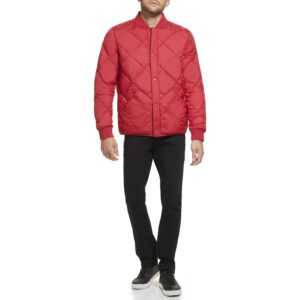 Calvin Klein Men's Reversible Diamond Quilted Jacket, Deep Red, Medium