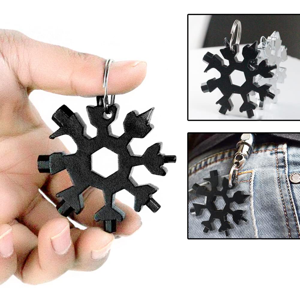 FASPLORE Survival Multi-tool Card and Snowflake Tool Camping Tool EDC Kit Hunting Fishing Hiking Gear