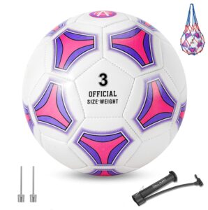 steefan soccer ball size 3/4/5 for kids outdoor,color change soccer stuff official size ball with needles air pump,gift idea for kids,teens,boys,girl junior and men