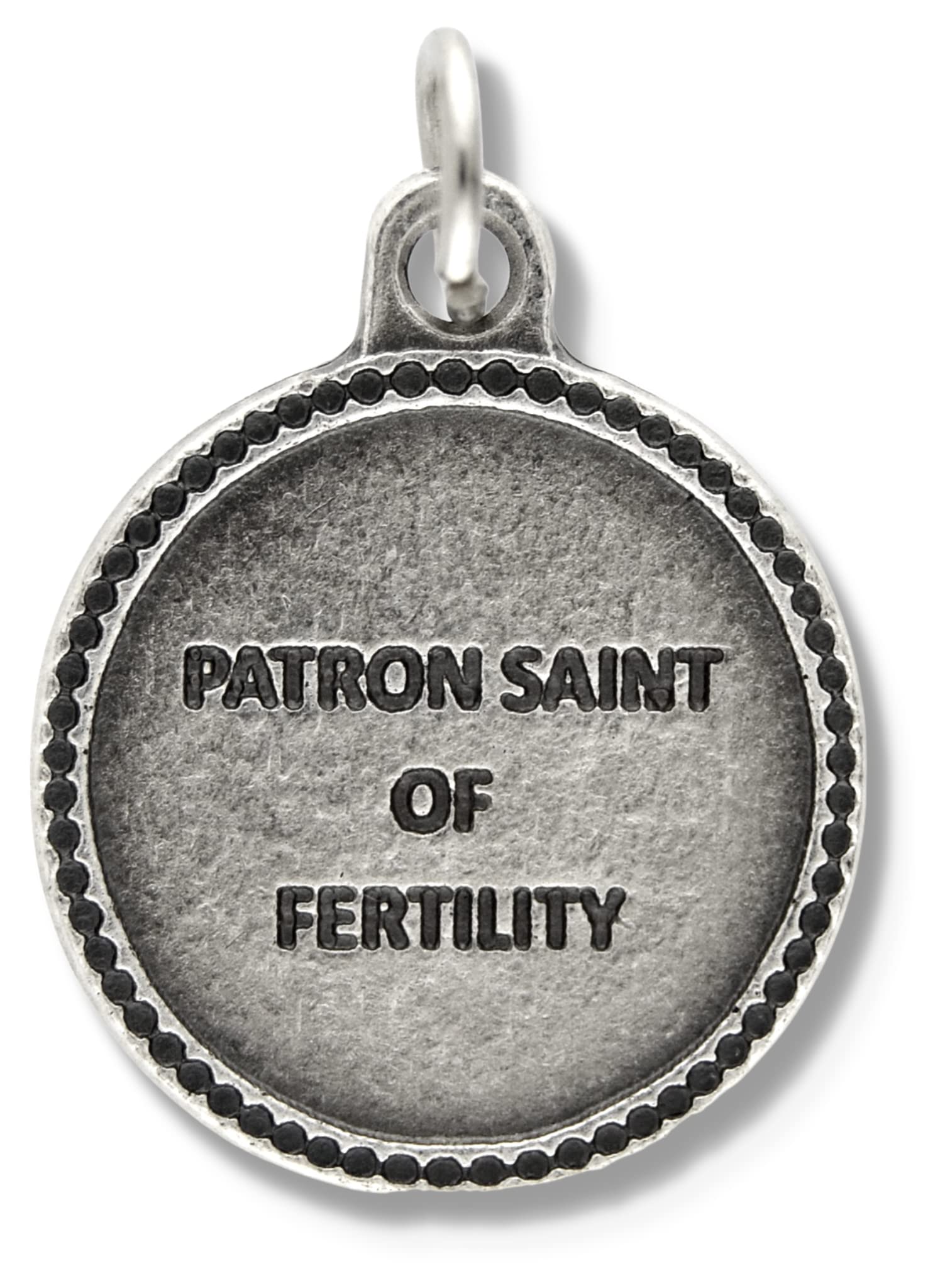 Saint Gerard Necklace Patron Saint of Fertility & Pregnancy Catholic Jewelry - Silver Oxidized Round 7/8" St Gerard Medal with 24" Adjustable Hypoallergenic Ball Chain - Made in Italy