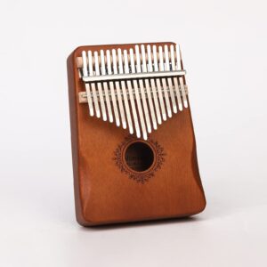 POKHDYE Kalimba thumb piano 17 key, portable mahogany Finger Piano gift, suitable for children and adult beginners, FDS2