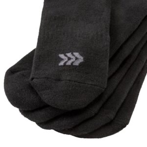 All in Motion Men's Crew Cushion Athletic Socks 12pk - (Black, 6-12)