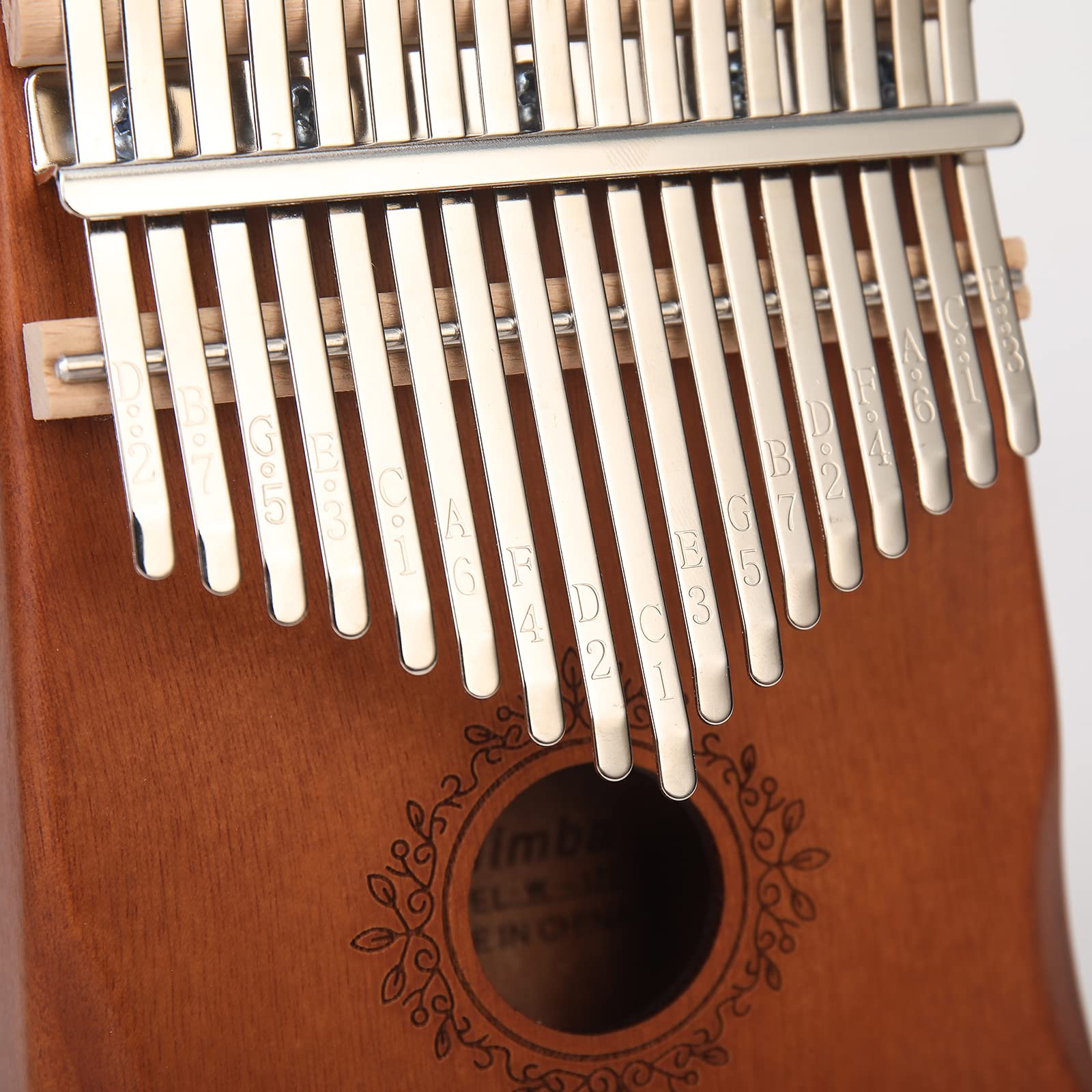 POKHDYE Kalimba thumb piano 17 key, portable mahogany Finger Piano gift, suitable for children and adult beginners, FDS2