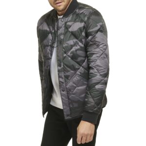 Calvin Klein Men's Reversible Diamond Quilted Jacket, Black, Large