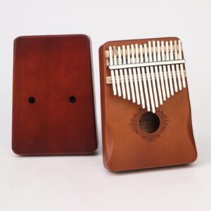 POKHDYE Kalimba thumb piano 17 key, portable mahogany Finger Piano gift, suitable for children and adult beginners, FDS2