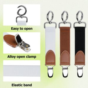 Nearockle 3 Pieces Hat Clips for Travel Handbag Backpack Luggage, Elastic Cap Clips Hat Companion for Women, Outdoor Travel Accessory Chains