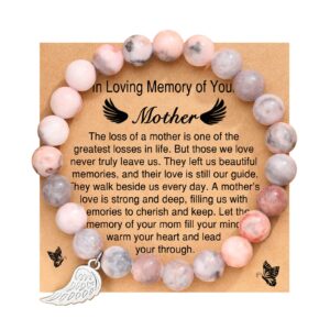 UPROMI Sympathy Gifts for Loss of Mom, Sympathy Bracelet Bereavement Remembrance Gifts, Memorial Jewelry Condolence Grief Gifts for Loss of Mother, Sorry for Your Loss Gift