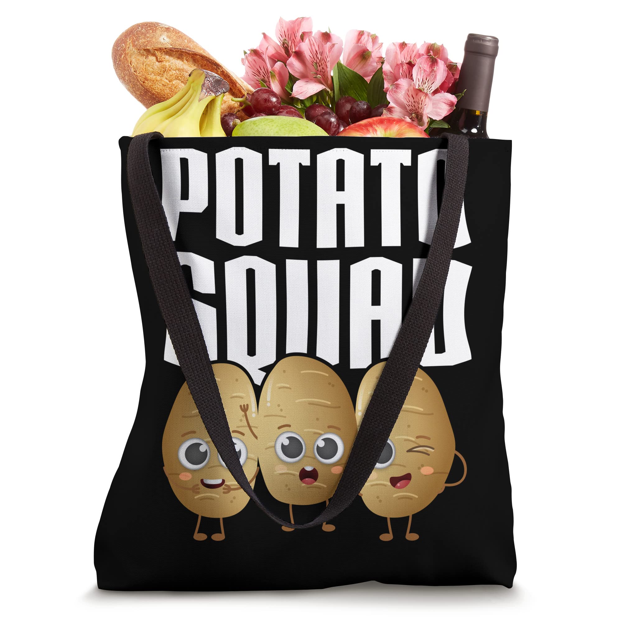 Potato Squad Funny Design Vegan Tee Vegan Costume Vegan Tote Bag