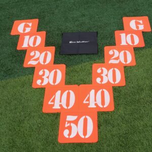 Eco Walker Football Field Yard Line Markers Yardage Markers with Portable Carrying Bag