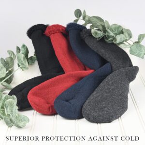 Debra Weitzner Thermal Socks For Men and Women - Thick Heated Winter Boot Socks - Insulated for Extreme Cold Weathers 4 Pairs