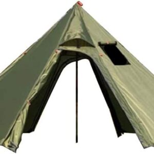 DANCHEL OUTDOOR Mountaincattle Hot Tent with Stove Jack, Waterproof Easy Set Up Tent for Family Camping and Backpacking, Hiking, Hunting (green, 13.1ft dia.)