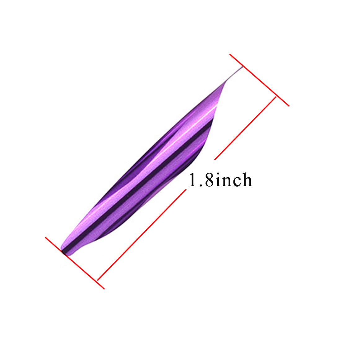 Linkboy Archery Spin Vanes 1.8inch Arrow Vanes Fletches - 50pcs (Purple)