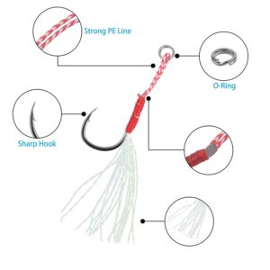 moisture Fishinghooks 100 PCS Casting Auxiliary Hook Slow Pose Bait Bass Fishing Hook Hook Bundled Fish Hook with Feather Sea Fishing Hook Fishing Hook (Size : 15#)