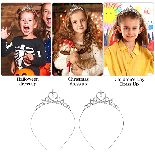 Sibba Princess Crown Tiara Girls Headband Hair Hoop Tiara Rhinestone Crystal Pearl Tiara Tiara Head Crown for Women Girls Wedding Prom Party Costume Christmas Gifts, One Size, Alloy, No Gemstone