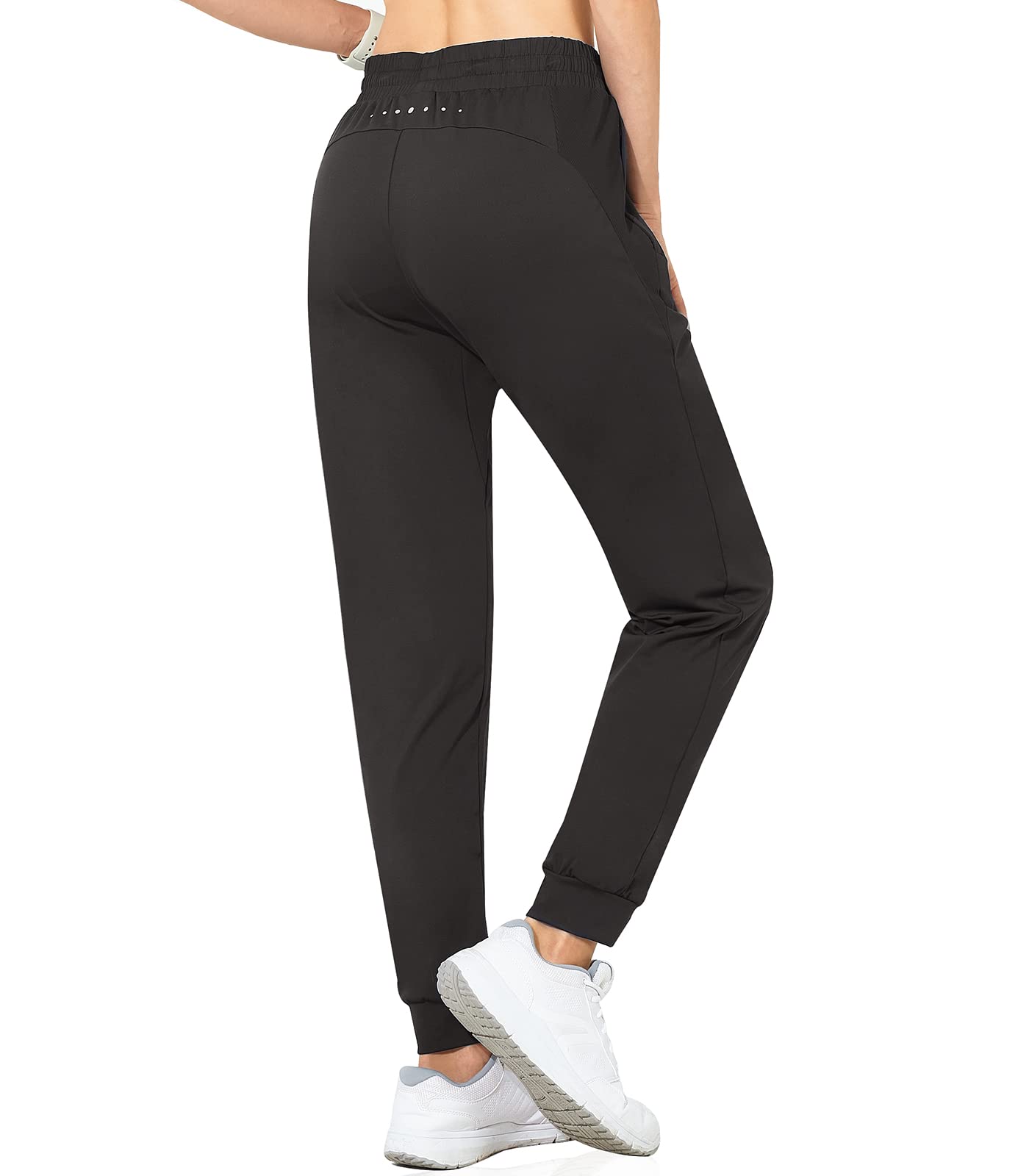 ALLZERO Women's Track Pants Casual Lounge Joggers Pants with Pockets Soft Sweatpants for Athletic,Running,Workout Black XL