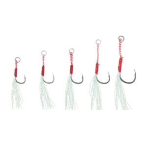 moisture Fishinghooks 100 PCS Casting Auxiliary Hook Slow Pose Bait Bass Fishing Hook Hook Bundled Fish Hook with Feather Sea Fishing Hook Fishing Hook (Size : 15#)