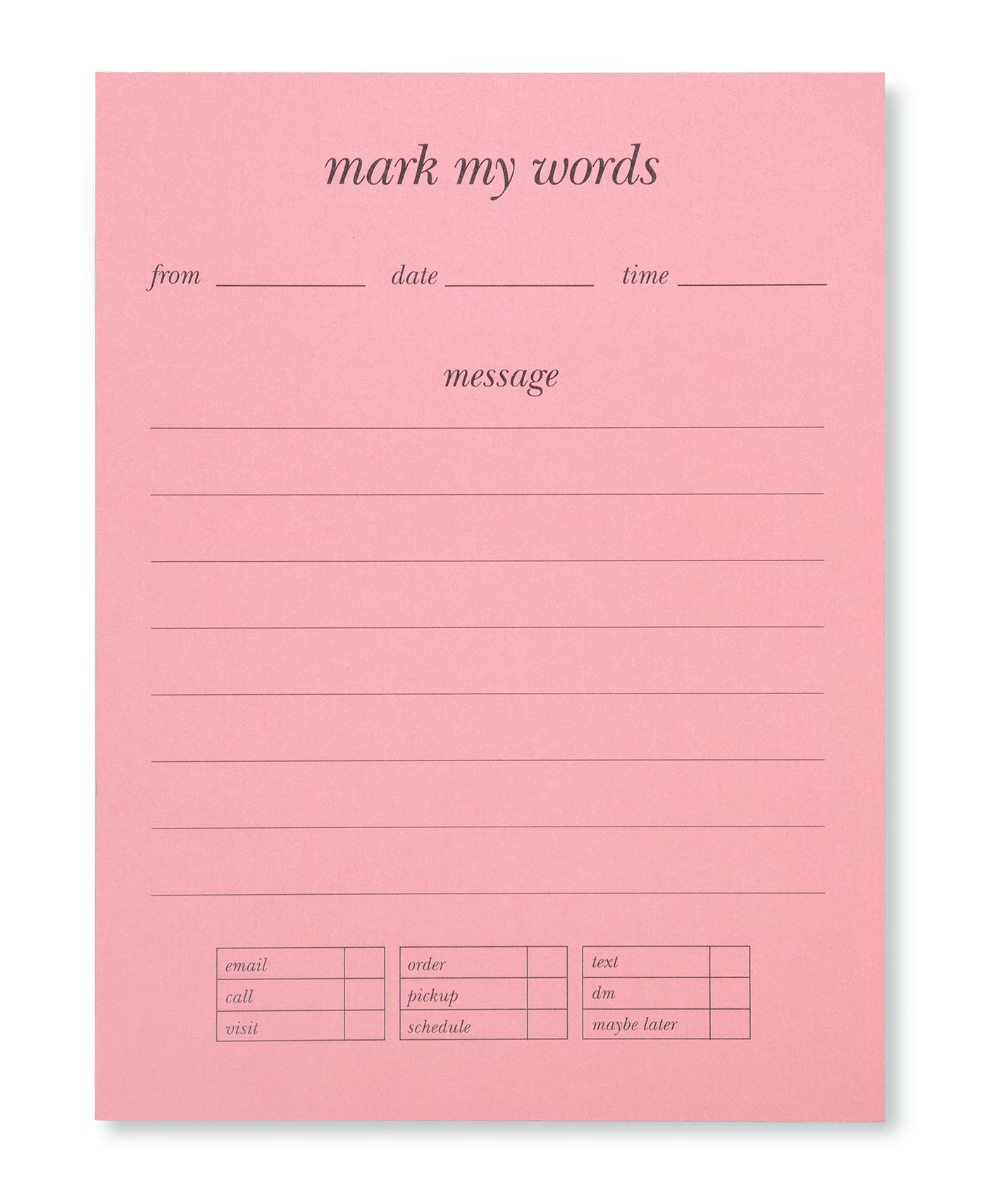 Kate Spade New York Memo Notepad, Small Scratch Pad for Notes, Cute Pink Writing Pad with 125 Sheets, Mark My Words