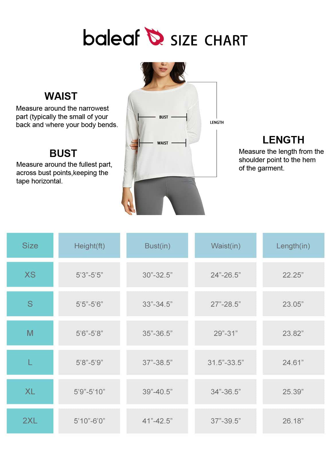 BALEAF Womens Long Sleeve Workout Tops Active Running Shirts Loose Fit Quick Dry Athletic Yoga Tee Shirts Lightweight Casual Fall White XL