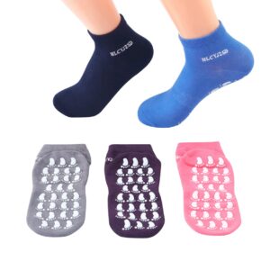 HLCYJZSD 5 Pairs Non Slip Yoga Socks for Women, Skid Slipper Socks with Grippers for Pilates Dance Ballet Trampoline