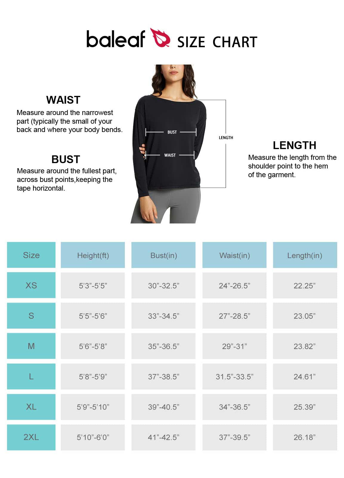 BALEAF Women's Long Sleeve Workout Tops Active Running Shirts Loose Fit Quick Dry Athletic Yoga Tee Shirts Lightweight Casual Fall Black L