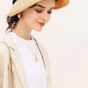 DRIONO Straw Hat - Women Style Fashion Summer Cloche Beach Fedora Trilby Hat Panama Sun Hat (Beige)