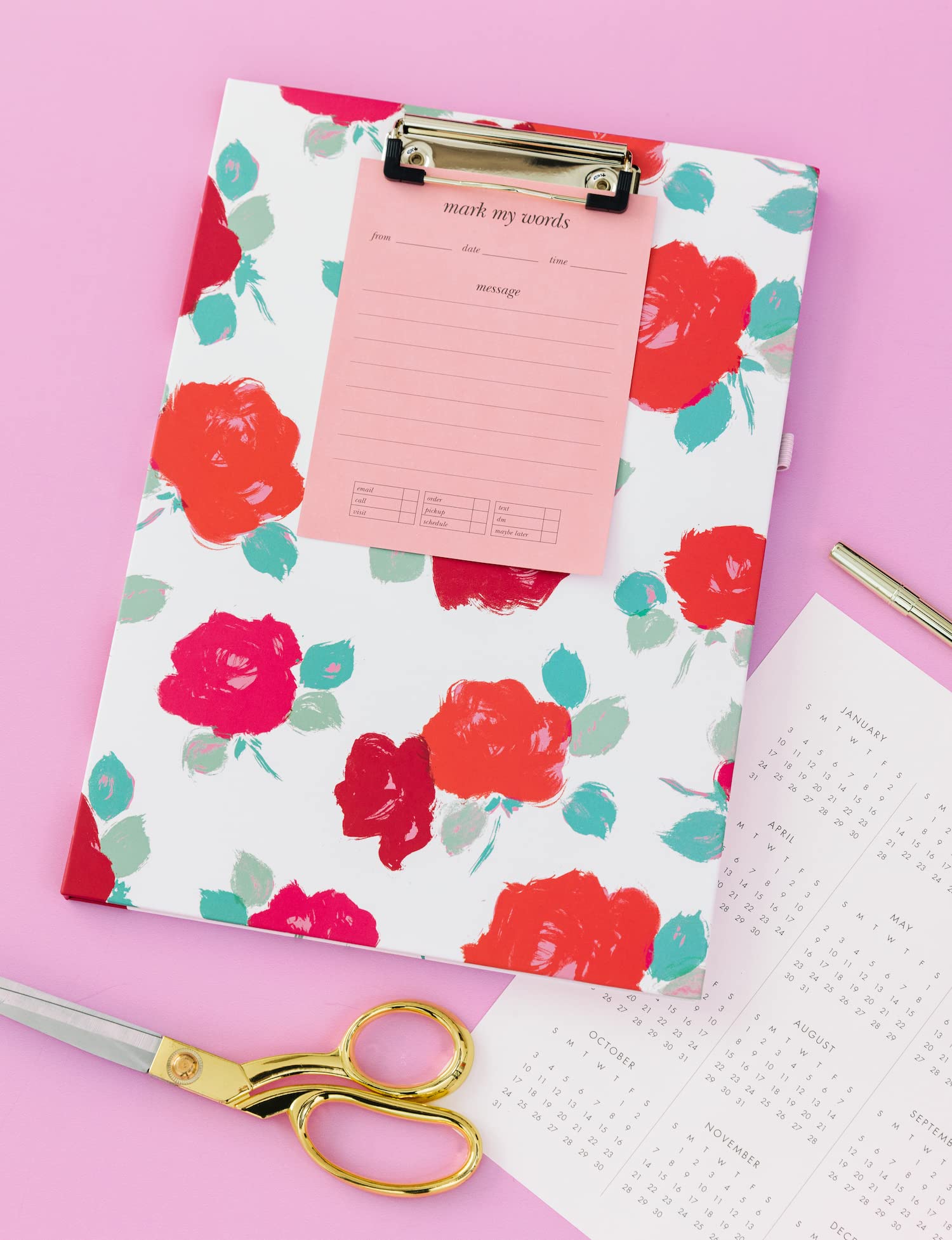 Kate Spade New York Memo Notepad, Small Scratch Pad for Notes, Cute Pink Writing Pad with 125 Sheets, Mark My Words