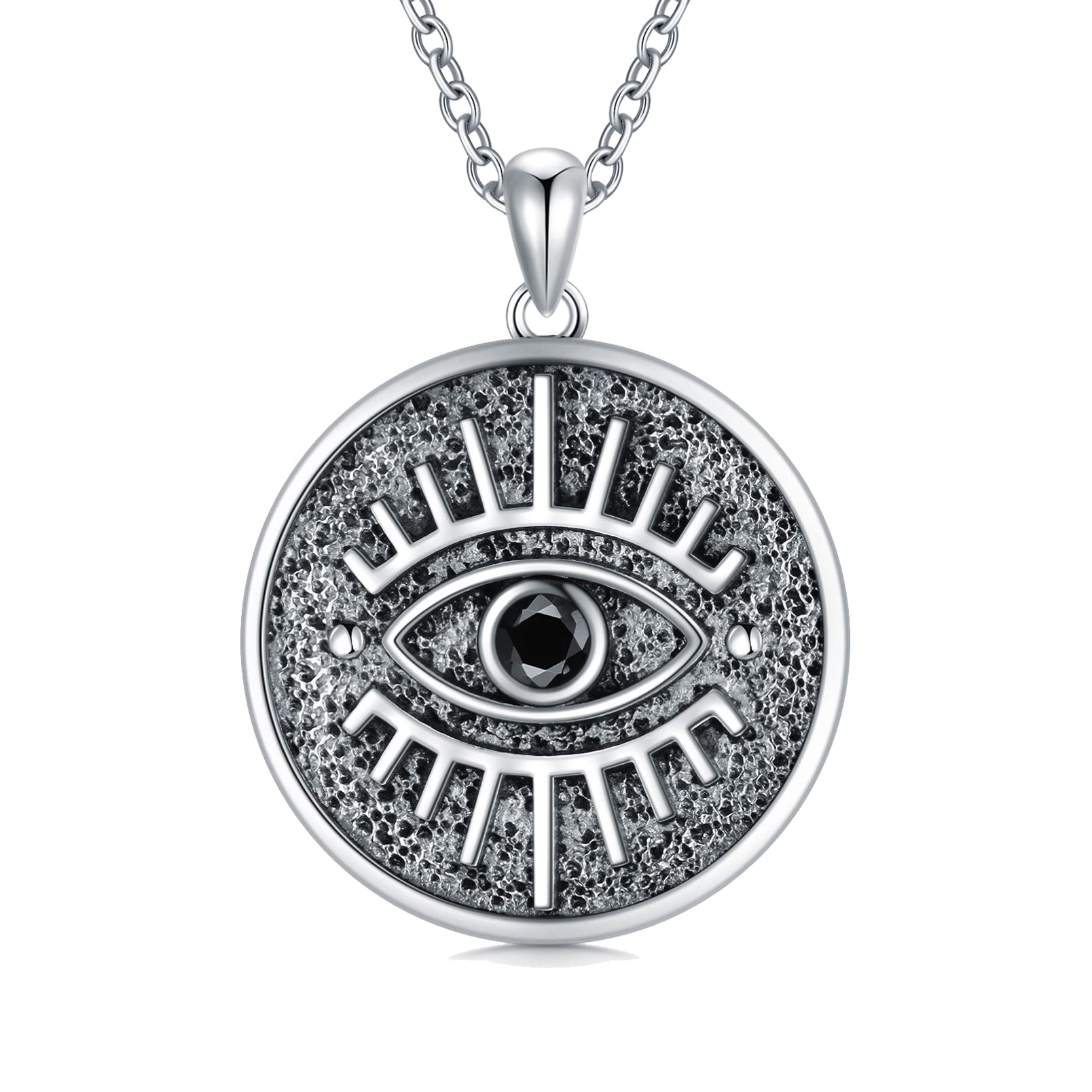 PDTJMTG Sterling Silver Evil Eye Necklace for Women Men Lucky Protection Gift