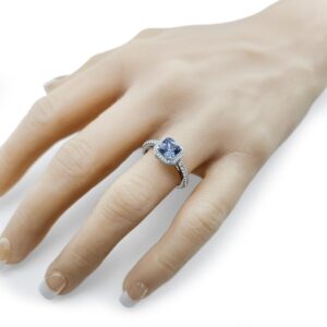 NANA Jewels 2ct Pure Brilliance Zirconia Halo Engagement Ring-Asscher Cut-March-7.5